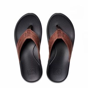 Reef Men's Black and Brown Flip-Flops